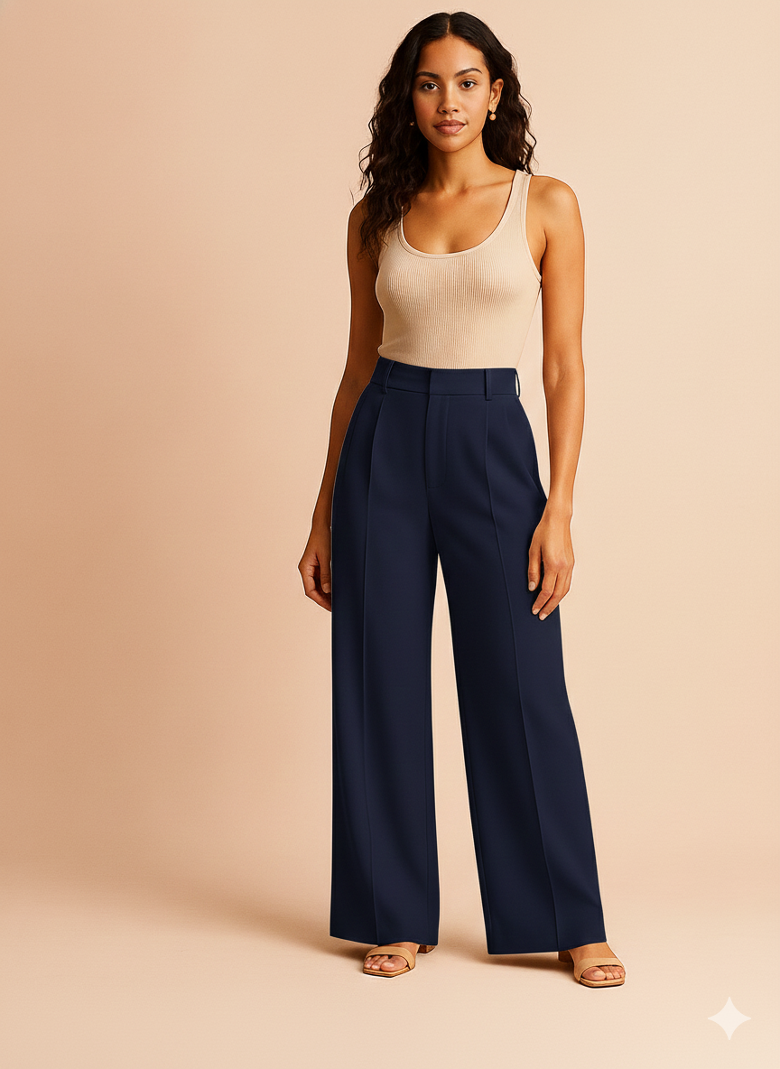 2025 Autumn Women’s Pants – High-Waisted, Straight-Leg, Wide-Leg Elegant Office Trousers