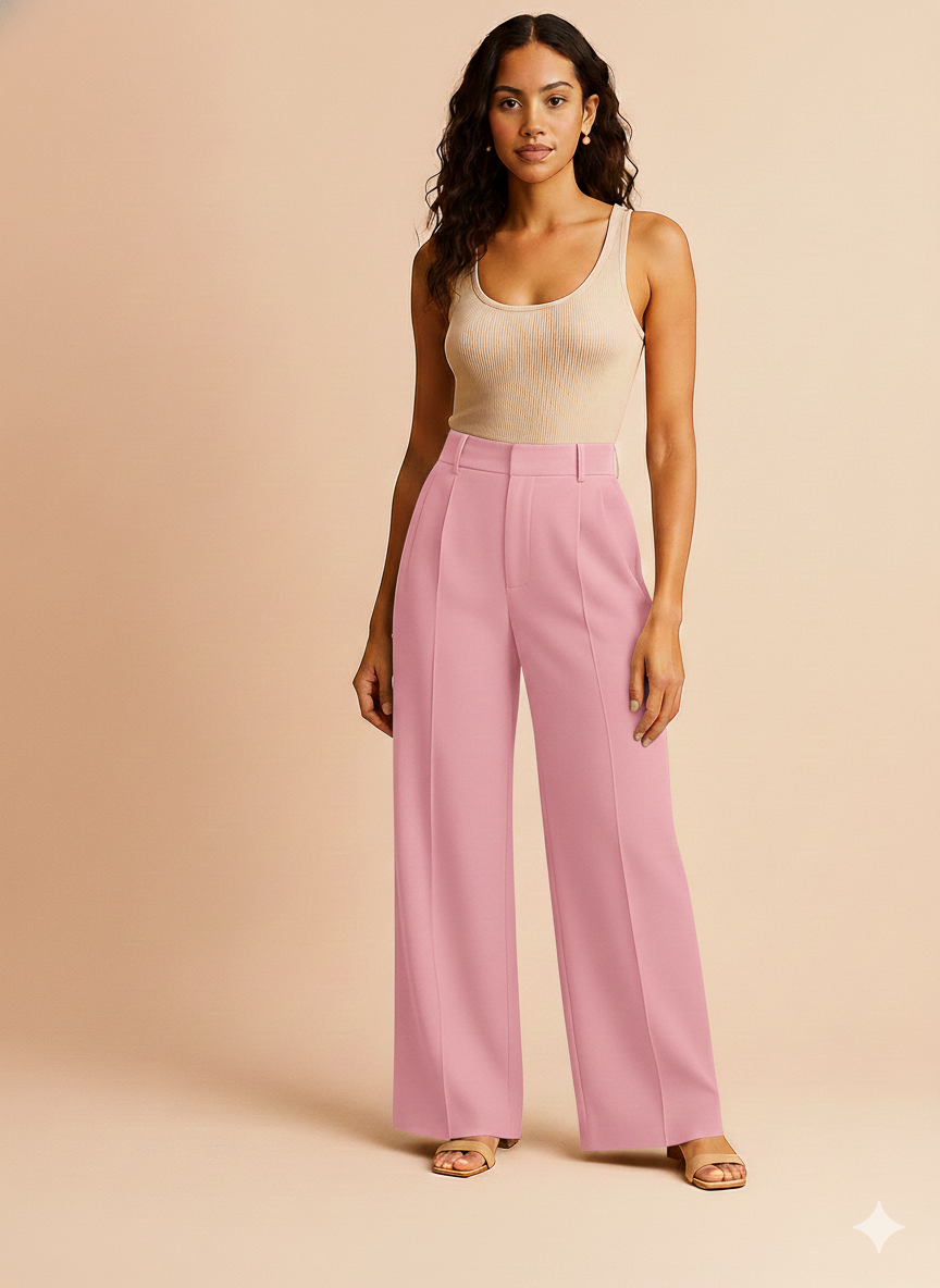2025 Autumn Women’s Pants – High-Waisted, Straight-Leg, Wide-Leg Elegant Office Trousers