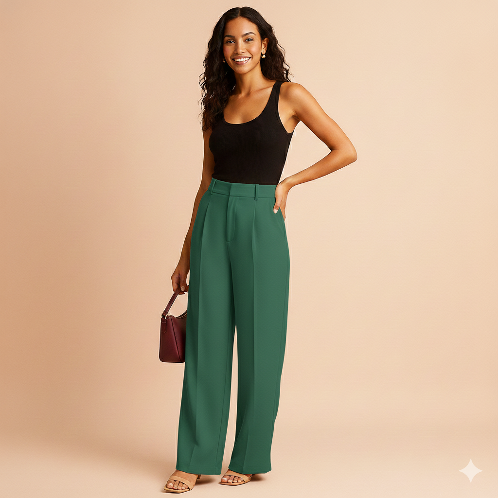 2025 Autumn Women’s Pants – High-Waisted, Straight-Leg, Wide-Leg Elegant Office Trousers