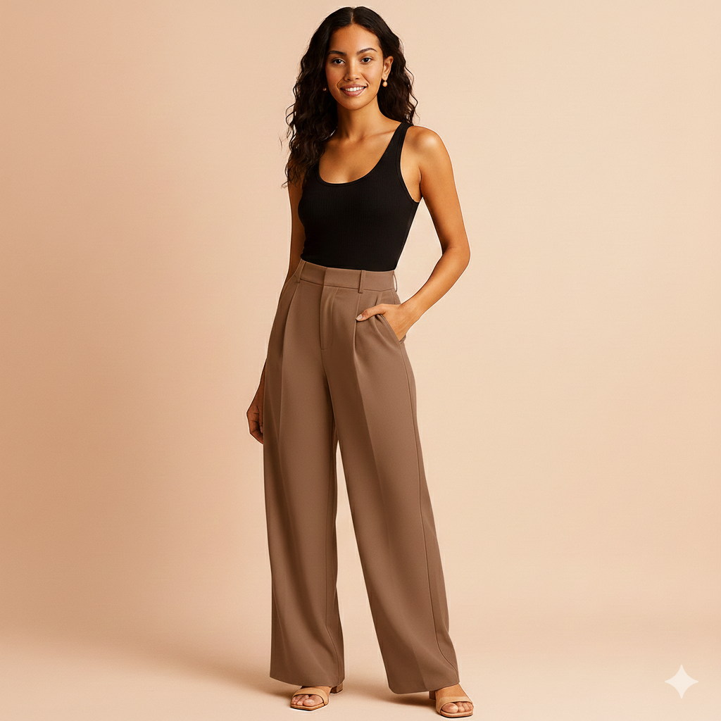 2025 Autumn Women’s Pants – High-Waisted, Straight-Leg, Wide-Leg Elegant Office Trousers