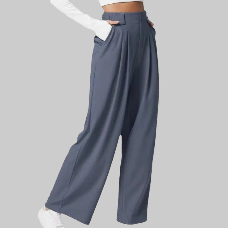 High-Waisted Wide-Leg Elegant Summer Trousers for Women