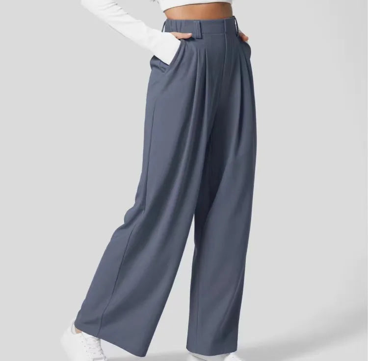 High-Waisted Wide-Leg Elegant Summer Trousers for Women