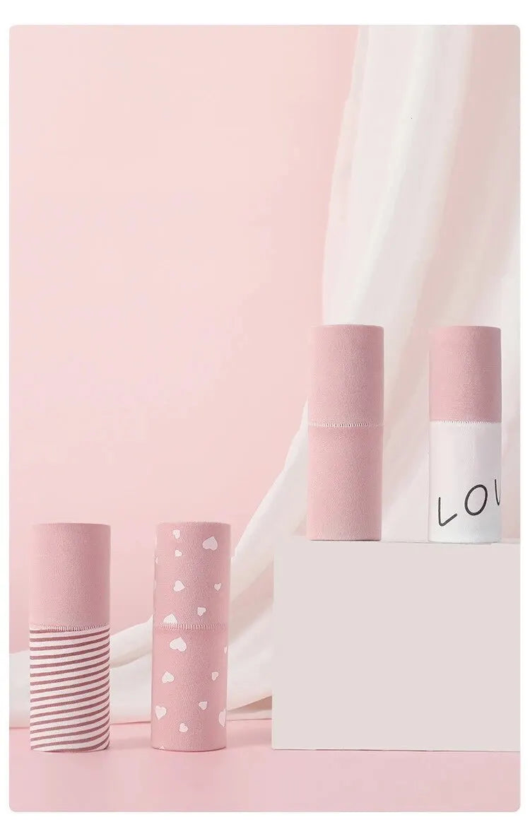 4-Pack High-Waist Cotton Women’s Briefs – Breathable, Fashion Print, Plus Size (M–5XL)