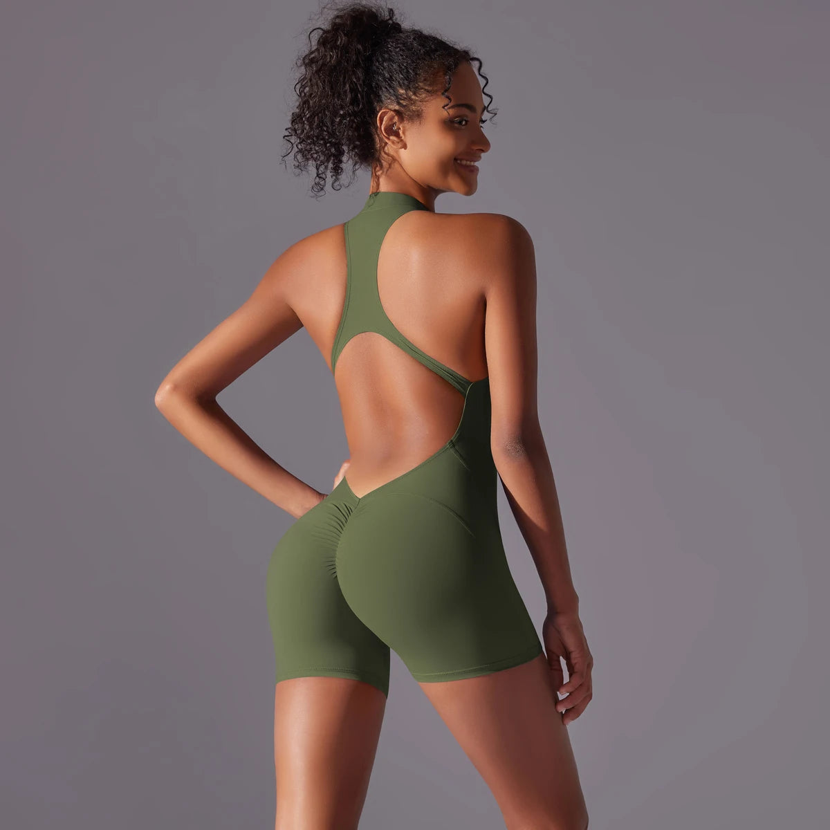 Sculpt Zip Yoga Bodysuit