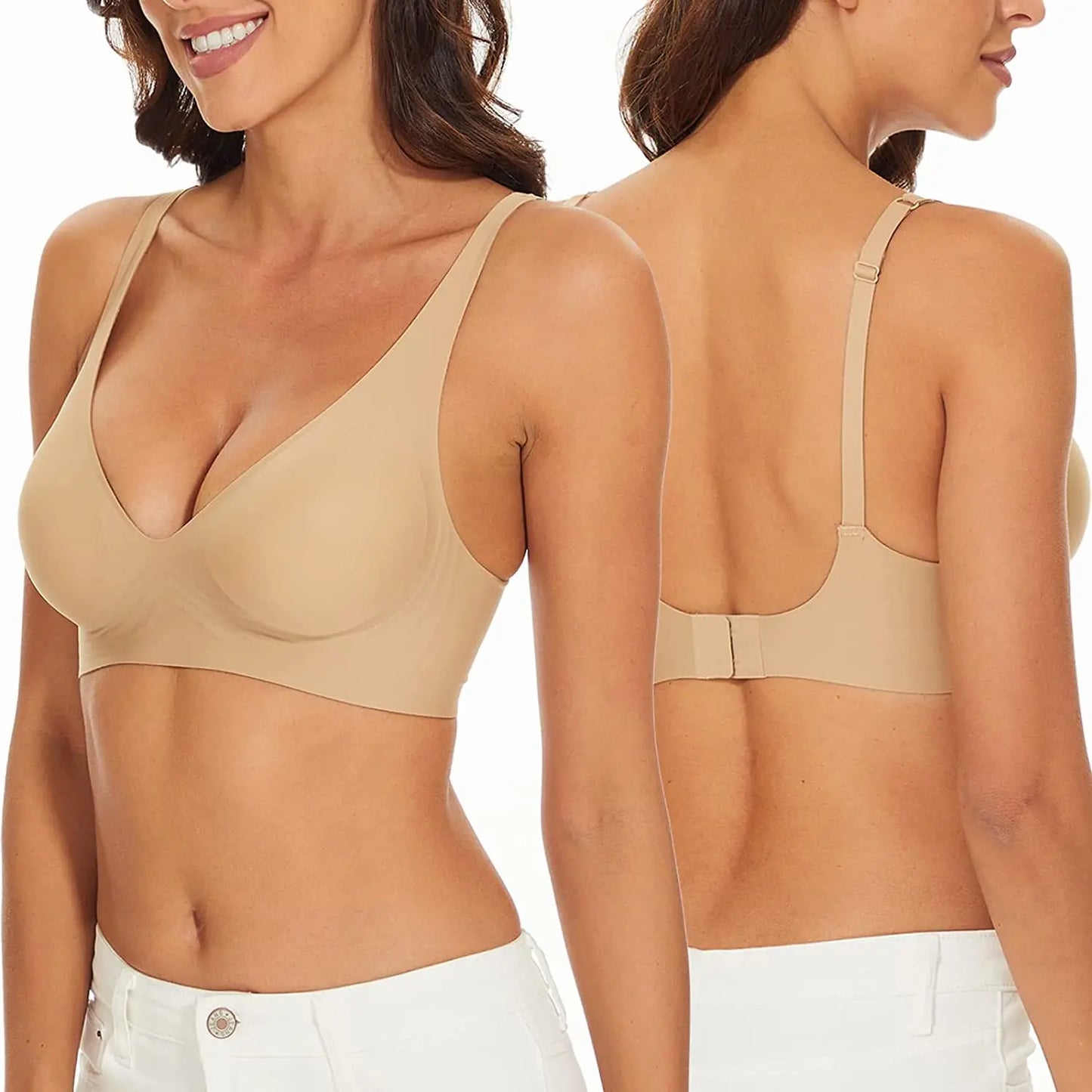 Seamless Wire-Free Bra – Padded, Push-Up & Adjustable