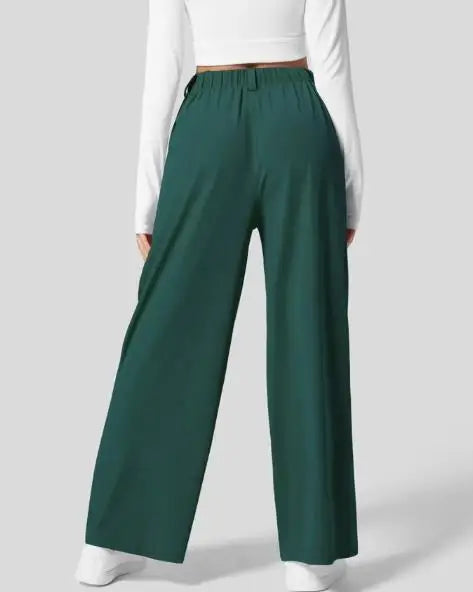 High-Waisted Wide-Leg Summer Trousers for Women
