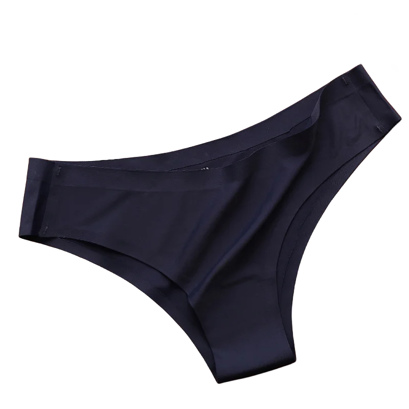 4-Pack Seamless Ice-Silk Low-Rise Women’s Thongs – Silky, Breathable Fabric