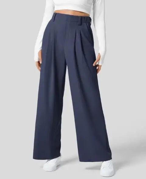 High-Waisted Wide-Leg Summer Trousers for Women