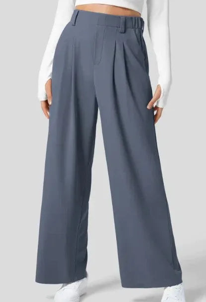 High-Waisted Wide-Leg Elegant Summer Trousers for Women