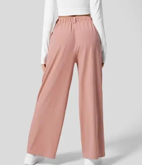 High-Waisted Wide-Leg Summer Trousers for Women
