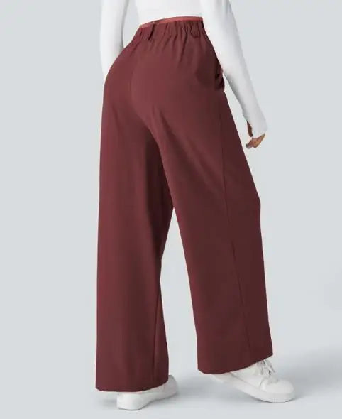 High-Waisted Wide-Leg Summer Trousers for Women