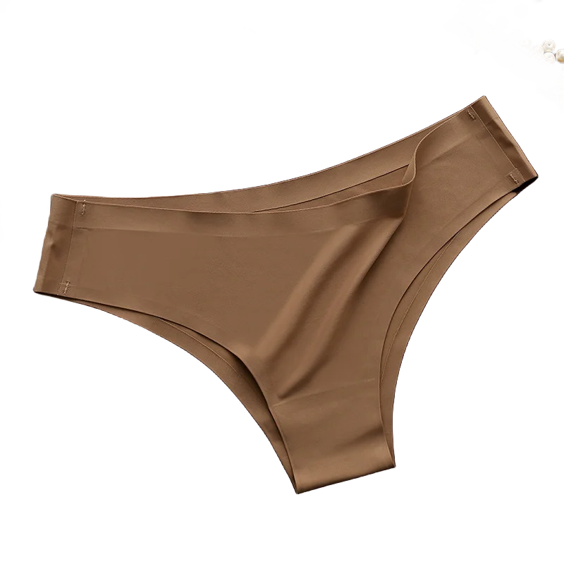 4-Pack Seamless Ice-Silk Low-Rise Women’s Thongs – Silky, Breathable Fabric