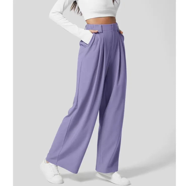 High-Waisted Wide-Leg Elegant Summer Trousers for Women