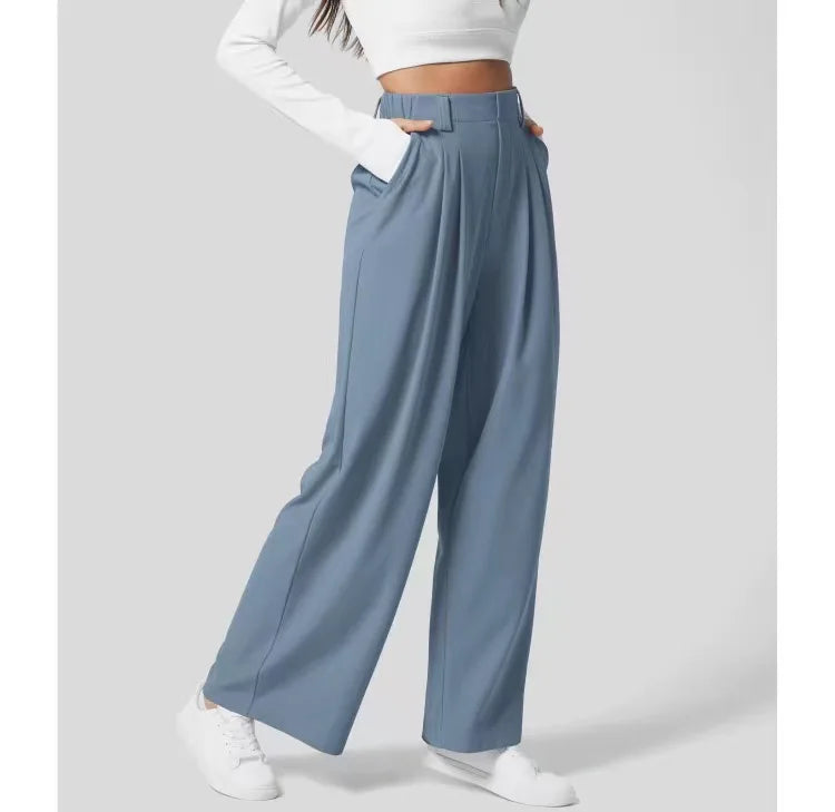 High-Waisted Wide-Leg Elegant Summer Trousers for Women