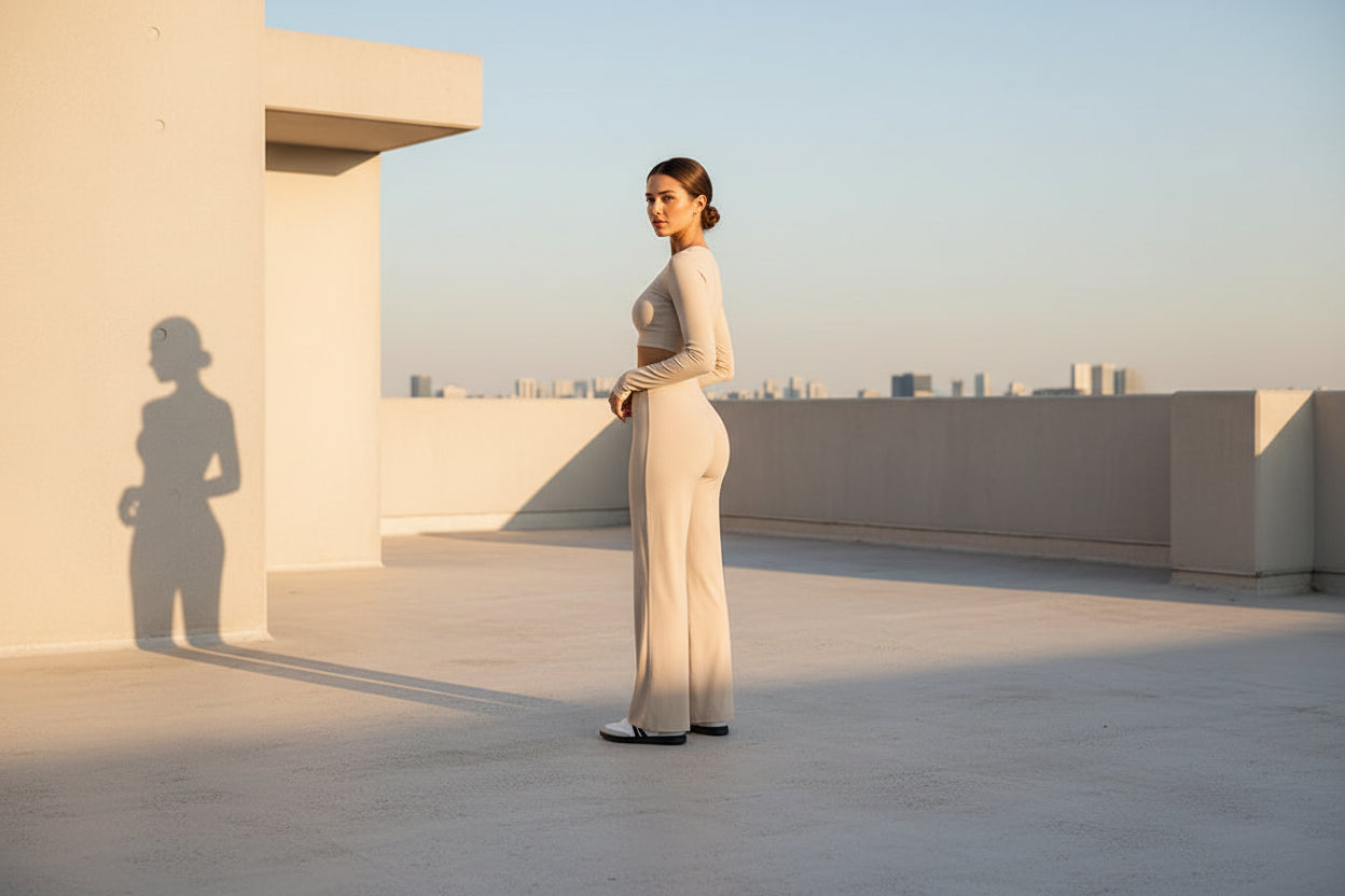 Women’s Mid-Rise Buttery-Soft Straight-Leg Yoga Trousers (Second-Skin Feel)