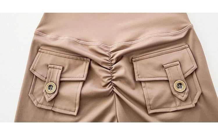 High-Waist Flared Butt-Lifting Yoga Trousers