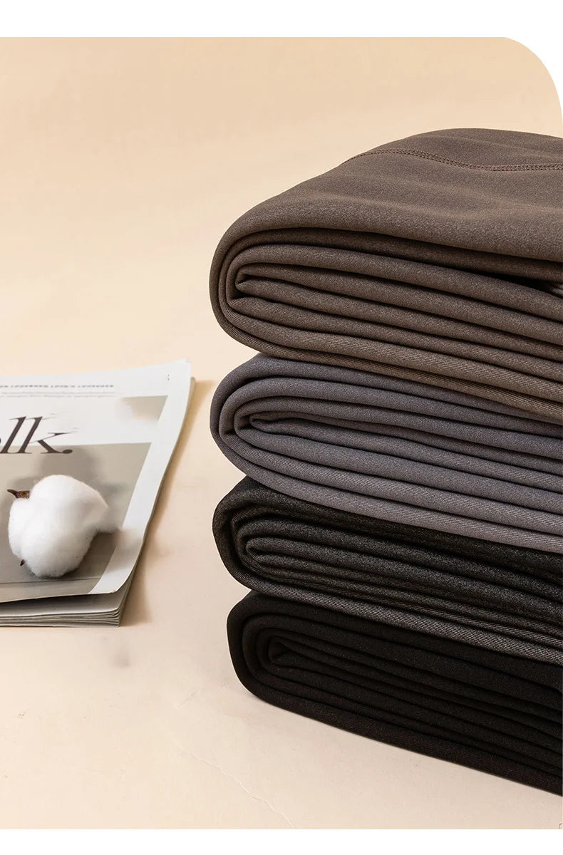 High-Waist Thermal Tights with Sheer Effect – Winter Warm Tights