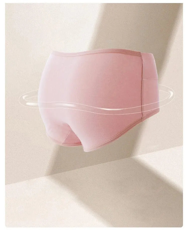 4-Pack High-Waist Cotton Women’s Briefs – Breathable, Fashion Print, Plus Size (M–5XL)