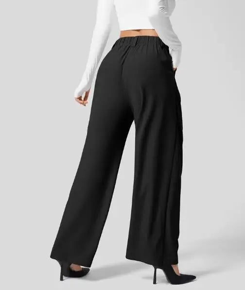High-Waisted Wide-Leg Summer Trousers for Women