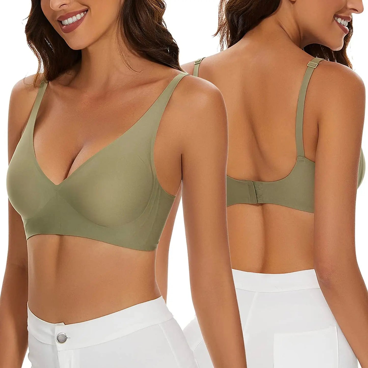 Seamless Wire-Free Bra – Padded, Push-Up & Adjustable