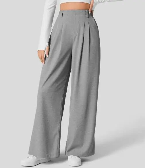 High-Waisted Wide-Leg Summer Trousers for Women