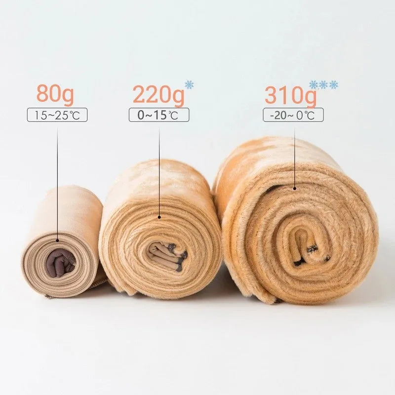 Thermal Fleece-Lined High-Waist Winter Tights for Women