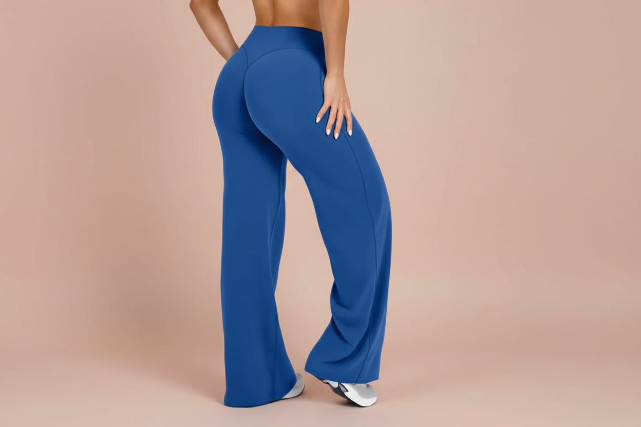 Women’s Mid-Rise Buttery-Soft Straight-Leg Yoga Trousers (Second-Skin Feel)