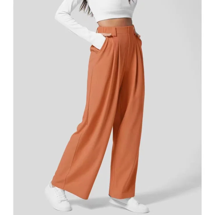 High-Waisted Wide-Leg Elegant Summer Trousers for Women