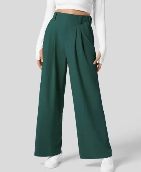 High-Waisted Wide-Leg Summer Trousers for Women