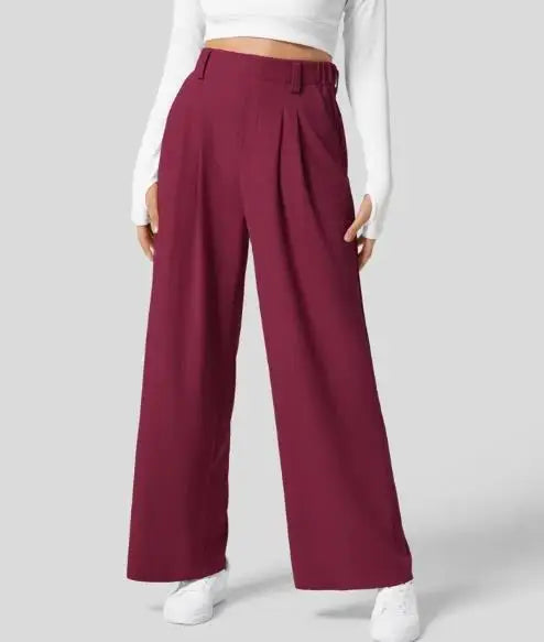 High-Waisted Wide-Leg Summer Trousers for Women