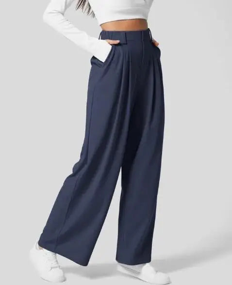 High-Waisted Wide-Leg Summer Trousers for Women
