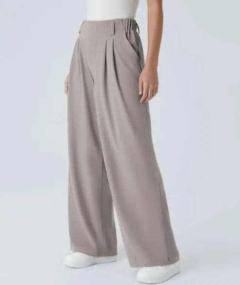 High-Waisted Wide-Leg Summer Trousers for Women