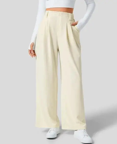 High-Waisted Wide-Leg Summer Trousers for Women