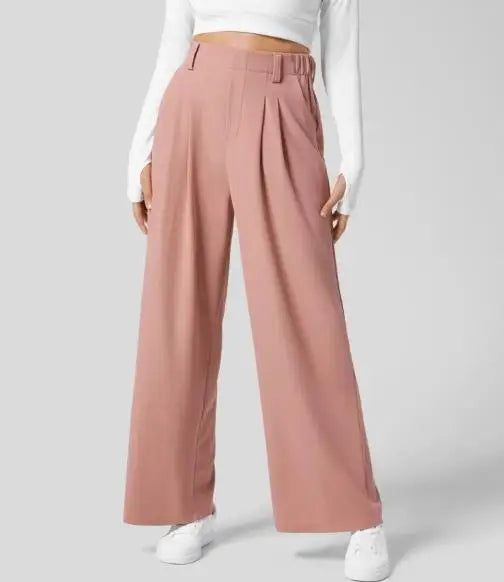 High-Waisted Wide-Leg Summer Trousers for Women